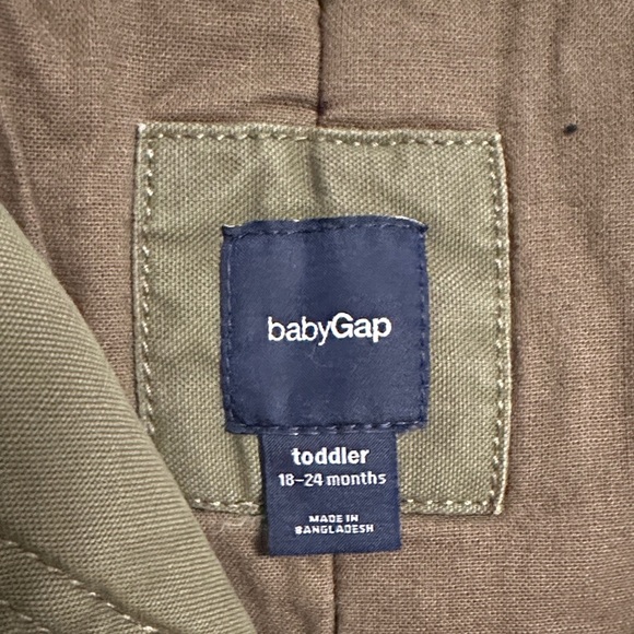 GAP Baby Toddler Jacket in Brown and Olive - Picture 2 of 5
